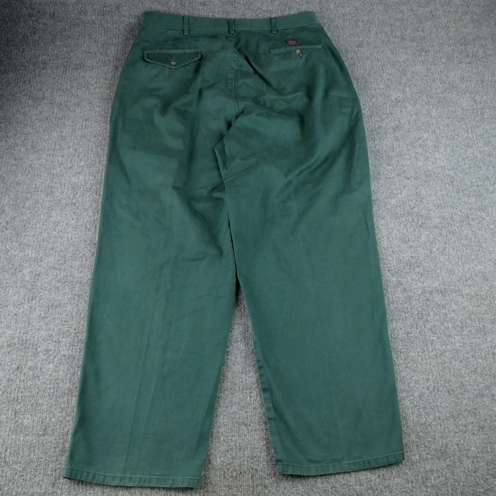 Vintage 90s Polo Ralph Lauren Golf Pants Mens 36x30 Green Pleated Chino USA Made